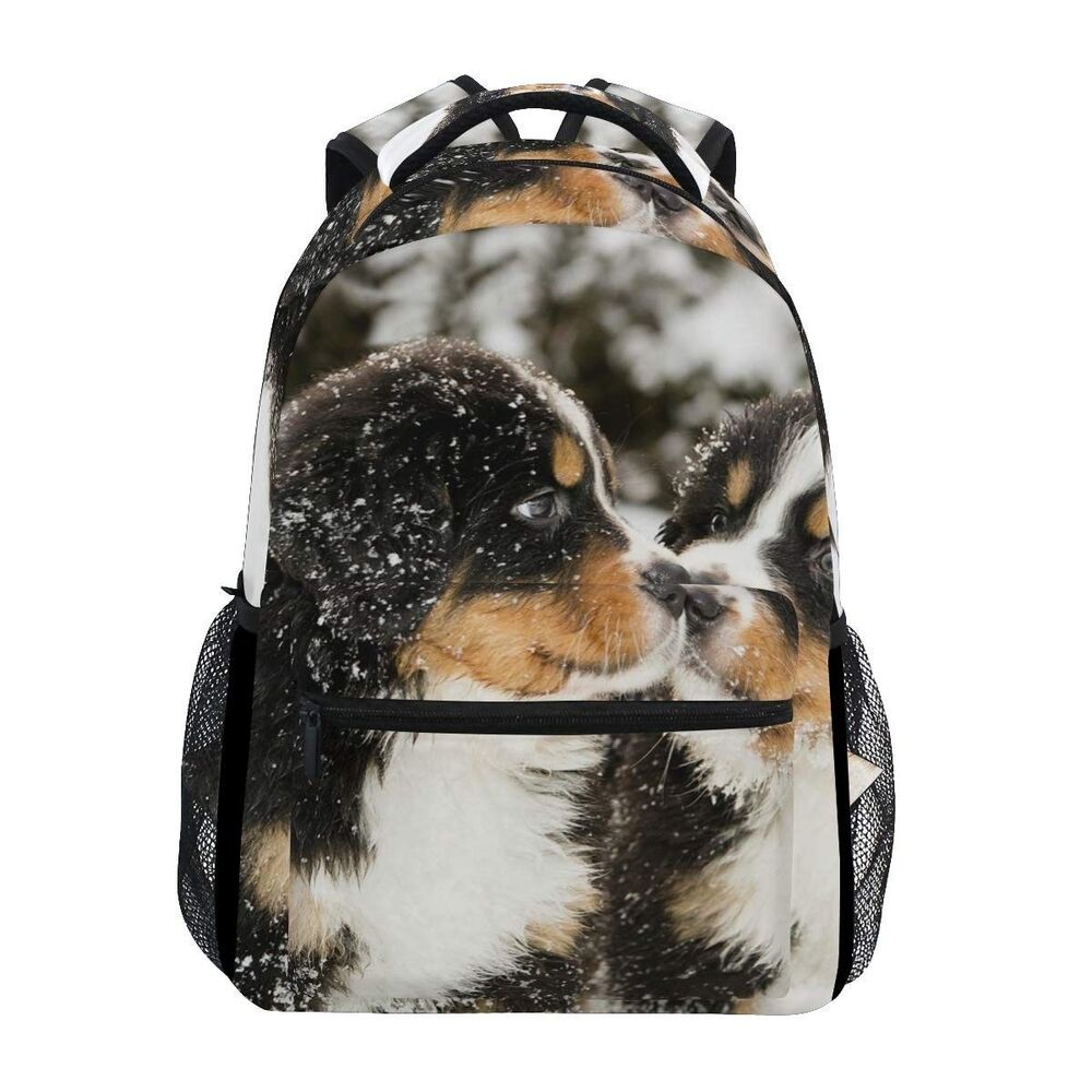 School Backpack Bernese Mountain Dog Bookbag for Boys Girls Travel Bag One Size